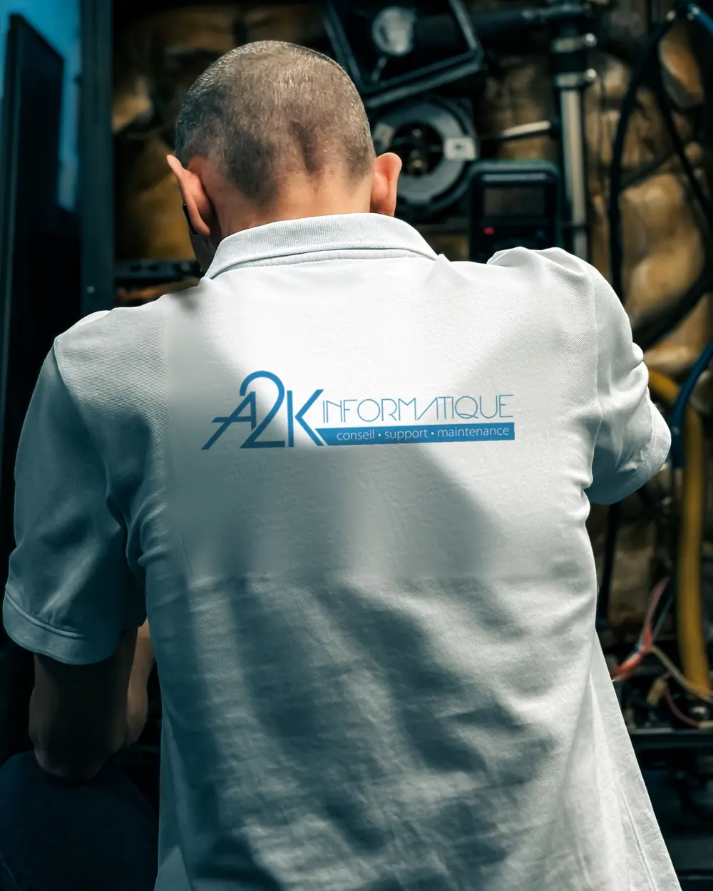 Technicien A2K Informatique en intervention